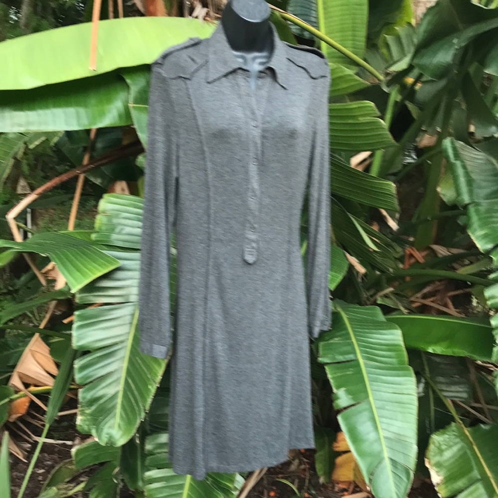 Max studio soft knit button down dress
